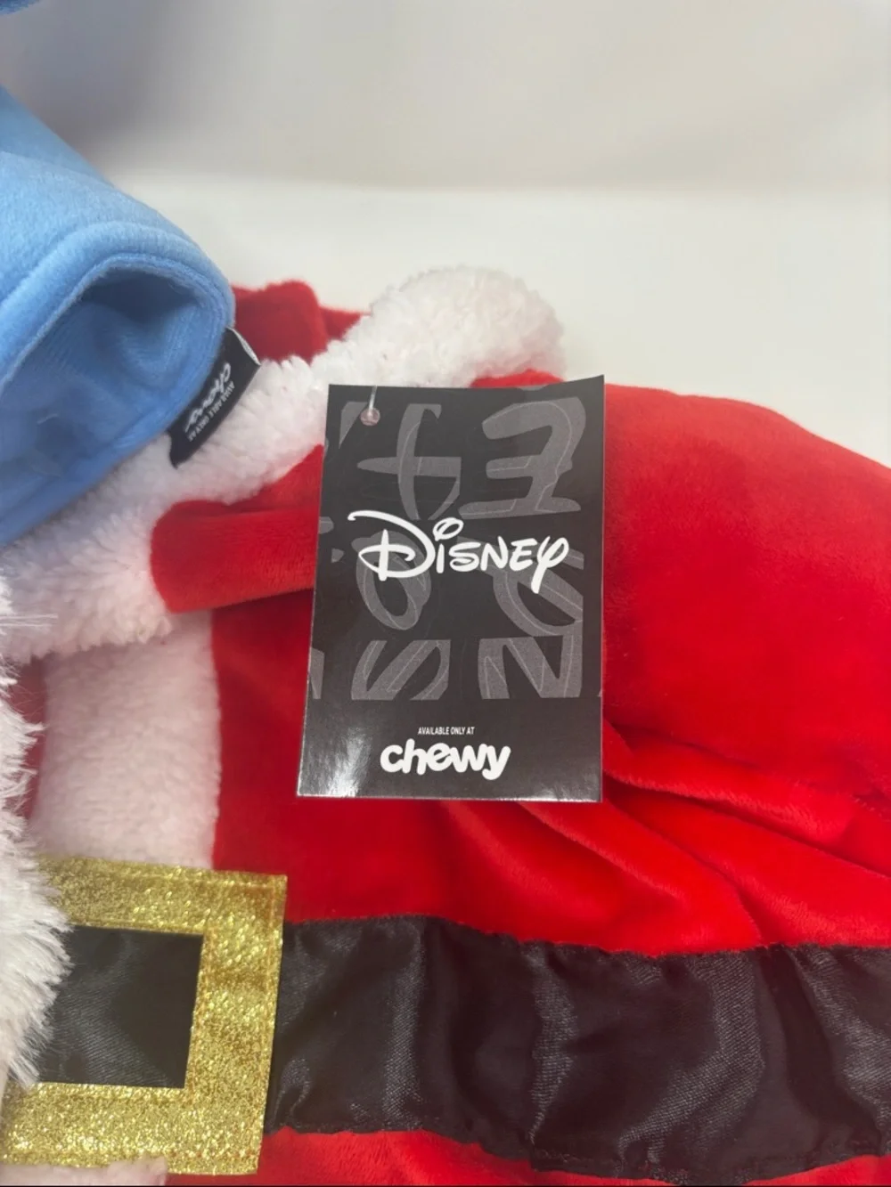 Disney Blue Stitch Plush in Red Santa dog Costume NWT xxl